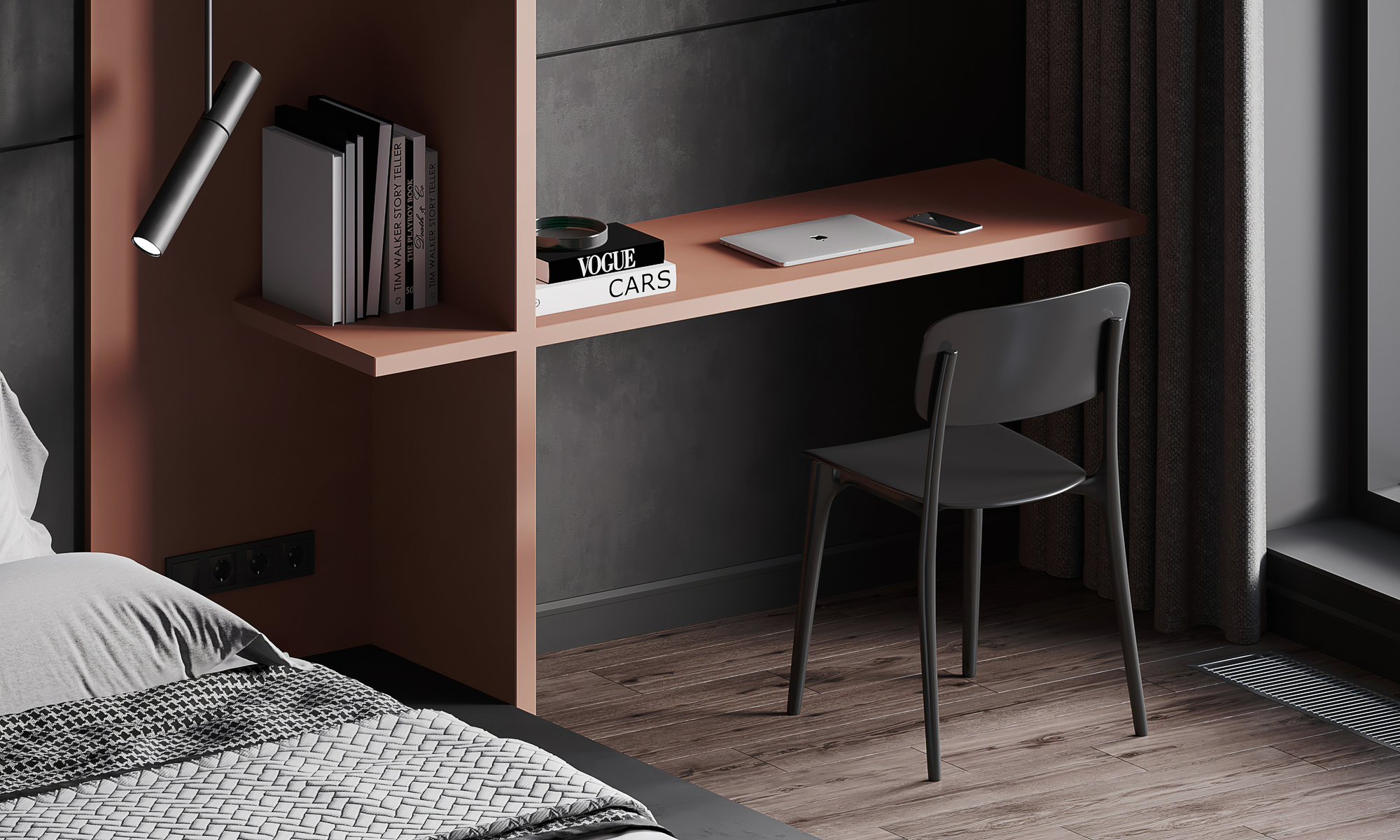 Coal Bedroom VID. bureau - Architectural-3