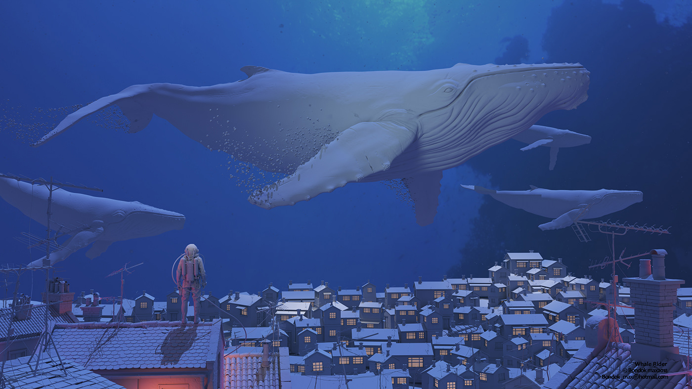 《鲸骑手》CGI 作品,新艺术风格探索-16