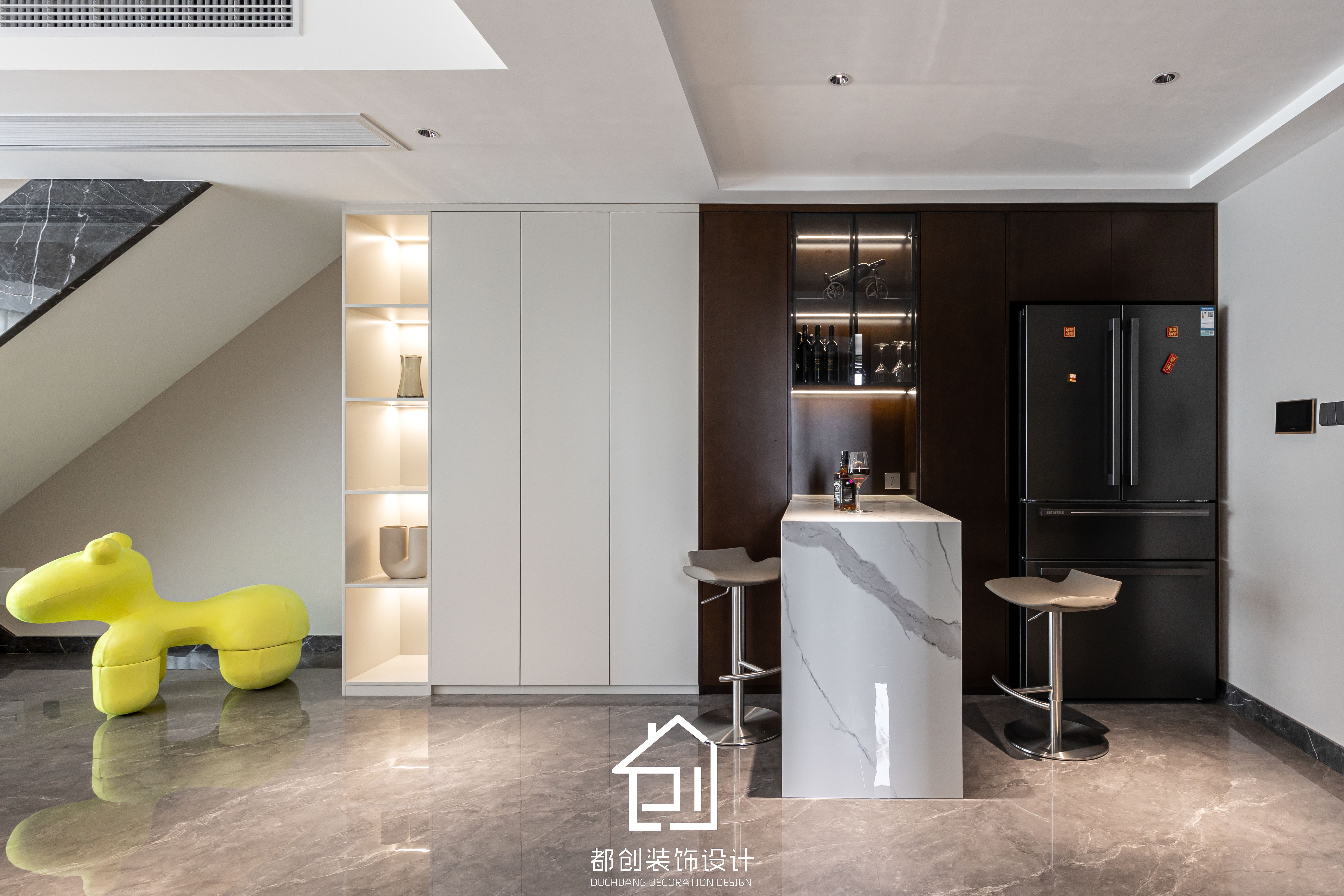 165方复式现代风| 都创装饰设计-3