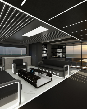 28 M CATAMARAN FUTURISCTIC CONCEPT DESIGN