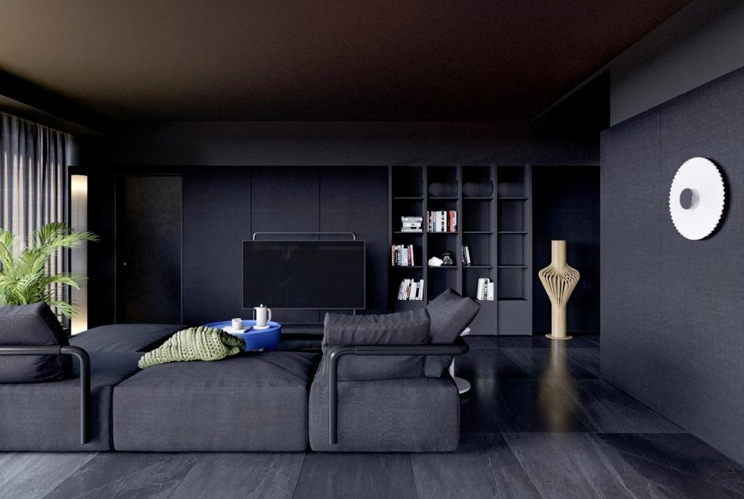 ZROBYM architects--高级黑住宅，墙面这样设计更有质感174㎡-12