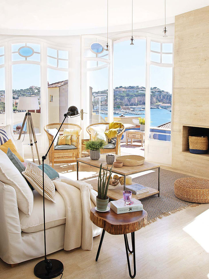 西班牙海岸阳光美宅，弧形窗成就绝美海景-4