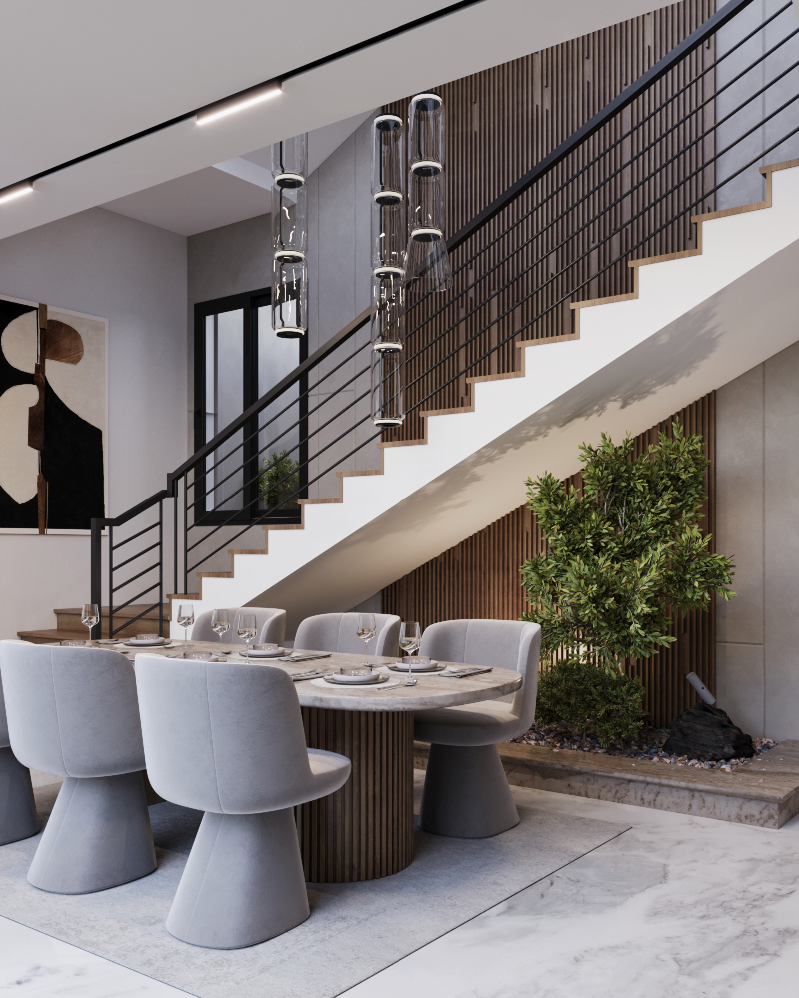 Stairs Hall & Dining-3