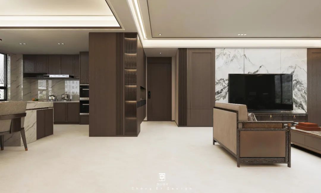 绿谷·云山墅 · 新中式风格的诗意家居设计丨中国泰安丨虫二设计-8