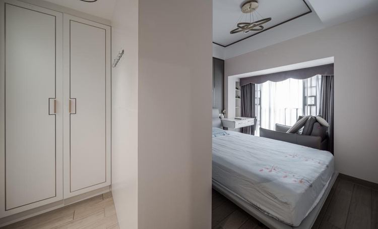 96㎡四室两厅现代设计，高级黑白灰+爱马仕橙，酷！                     -9