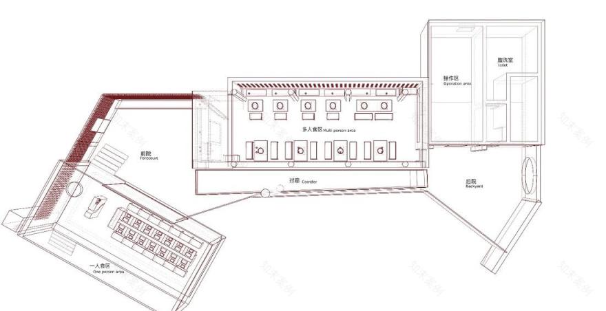 盒山肉铺 | 城市有机更新,一人食与多人食的精致空间设计-31
