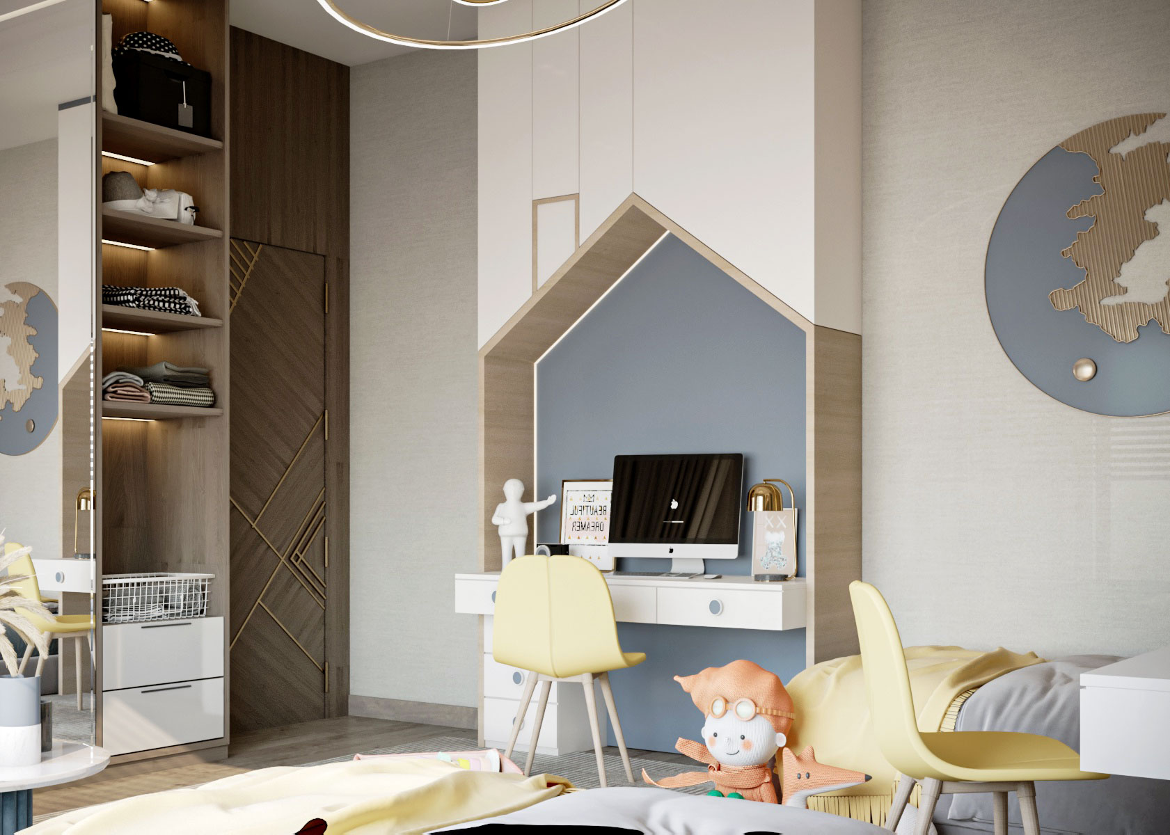 双人男孩卧室  孩子们丨沙特阿拉伯丨Dezane studio-4