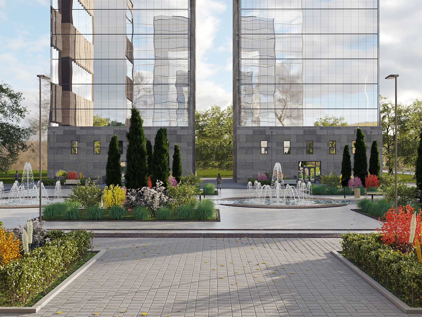 Administrative Buildings With Fountain-5