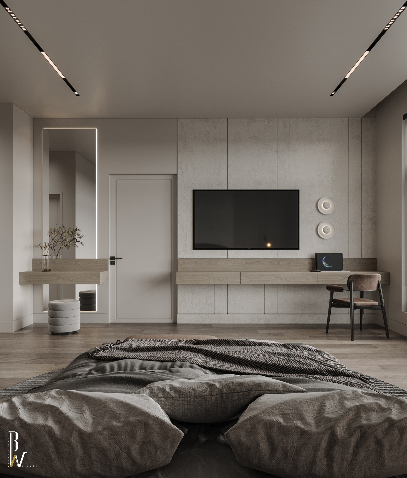 卧室设计丨Black N White-7