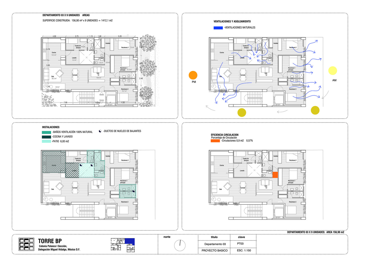 墨西哥城 BP 塔 · 开放,绿色,共享的生活空间-58