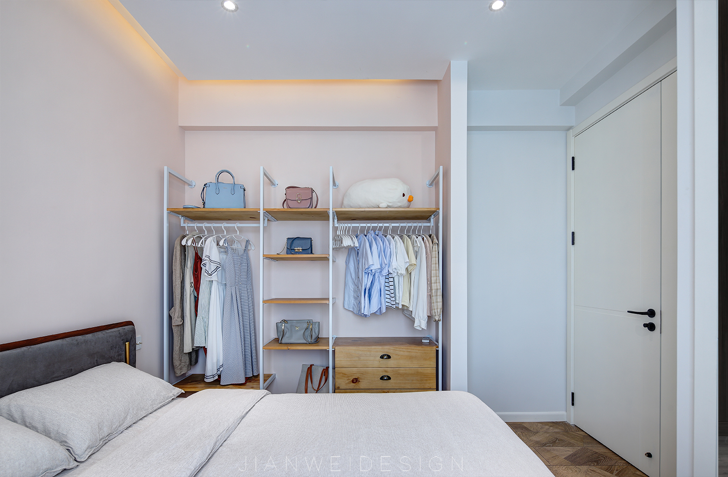 深圳新街口现代简约精致公寓设计丨中国深圳丨见微陈设艺术-49