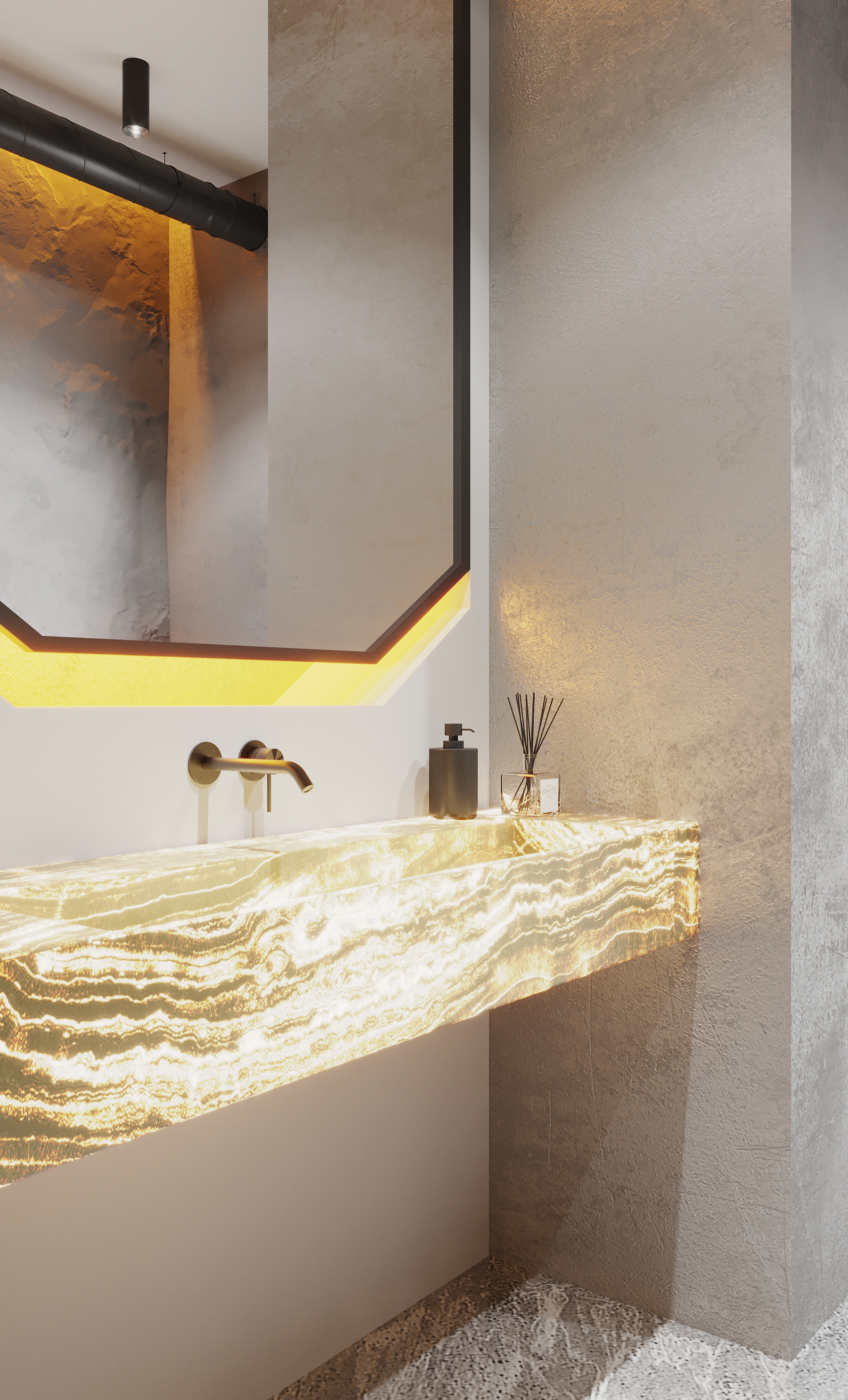 Gavhar 男士洗手间设计丨乌兹别克斯坦丨Ahmed Calart,Beck Rakhimov-0