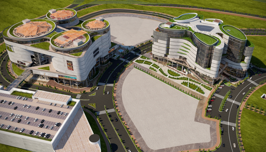 河流涌动的购物中心-13