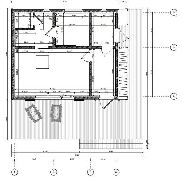 The project of a bathhouse in village on January 9th-1