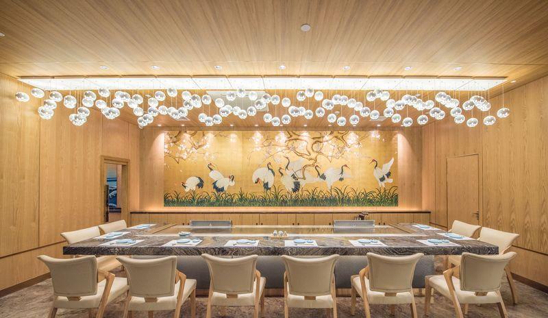 山叶料理珠江新城店——日式古风与西方元素交融的禅意空间-12