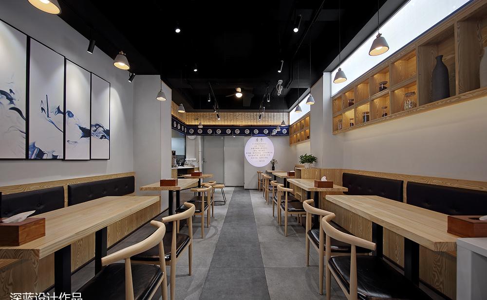 深蓝设计 · 中餐厅的简约文艺空间-11