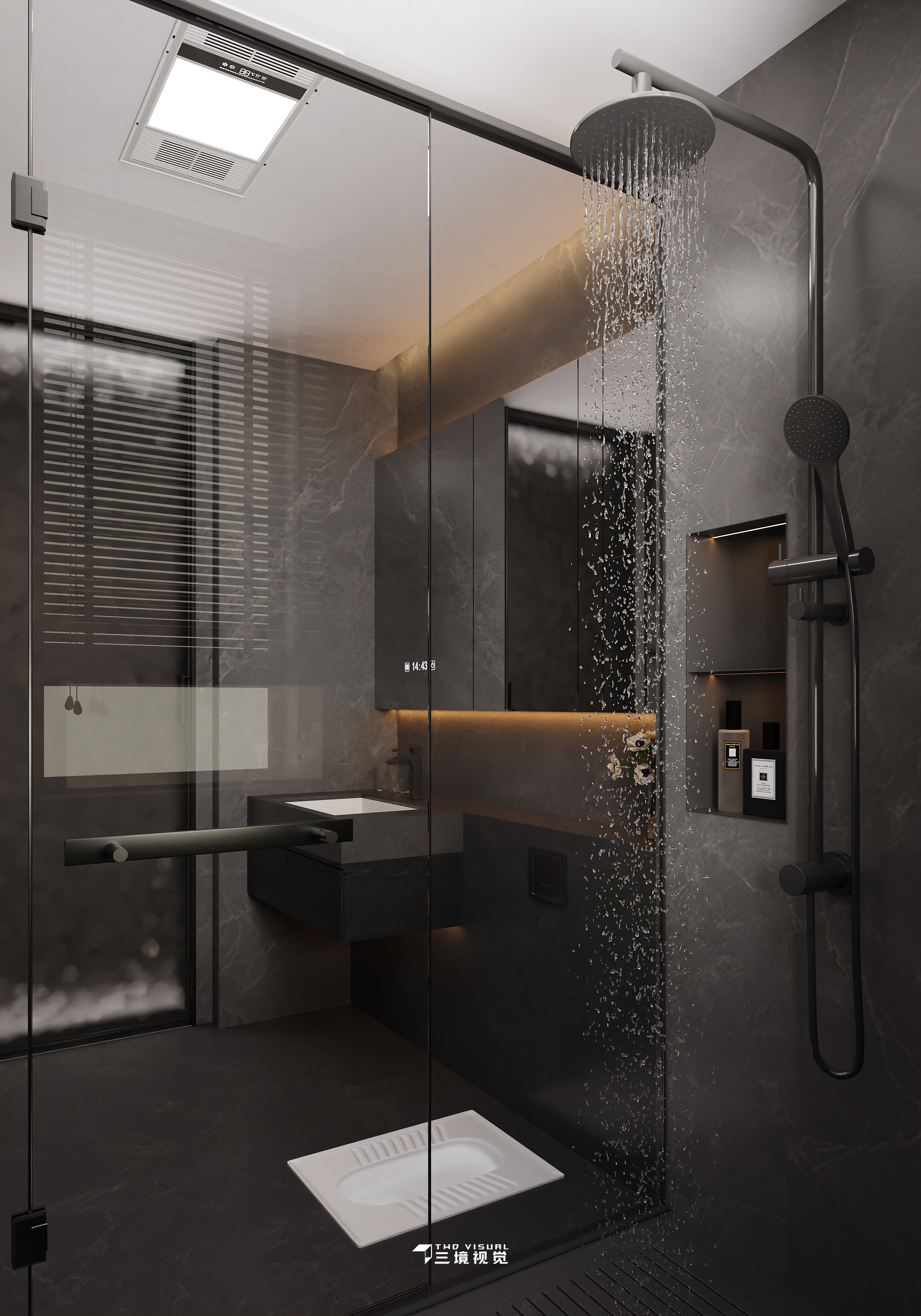 住宅-现代风客厅卧室设计-13