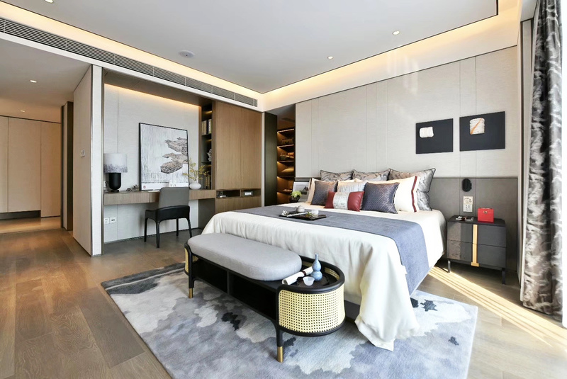 青岛金沙滩高层临海大平层生活示范空间-11