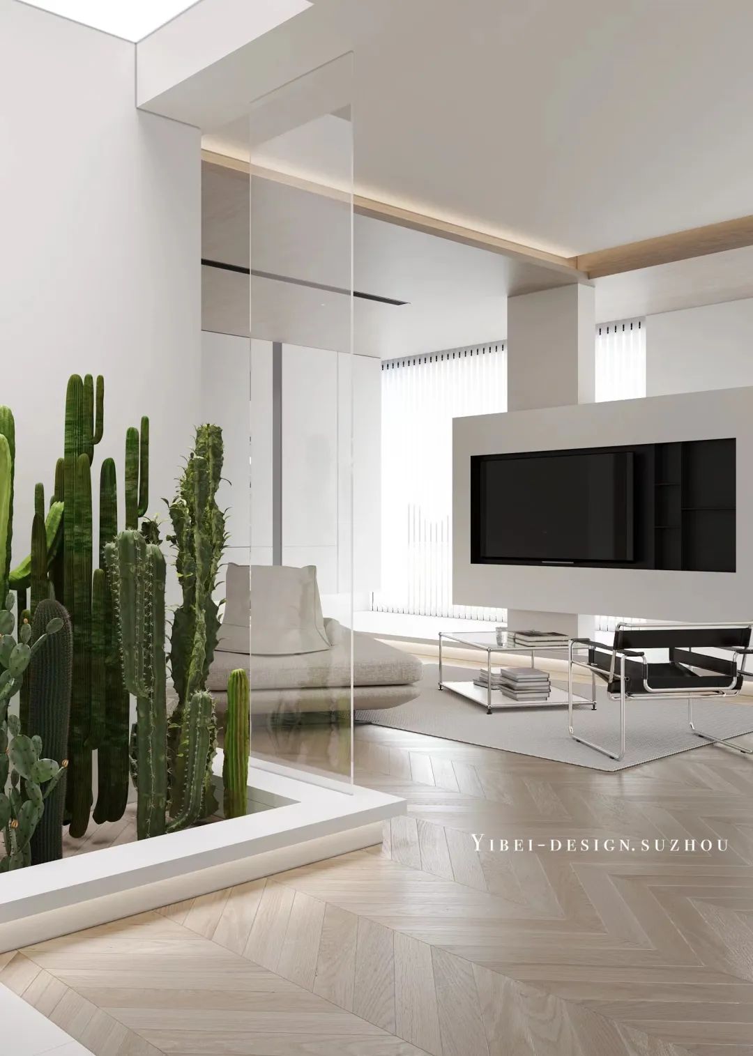 纯白极简原木空间家装设计丨中国苏州丨YIBEI DESIGN-1