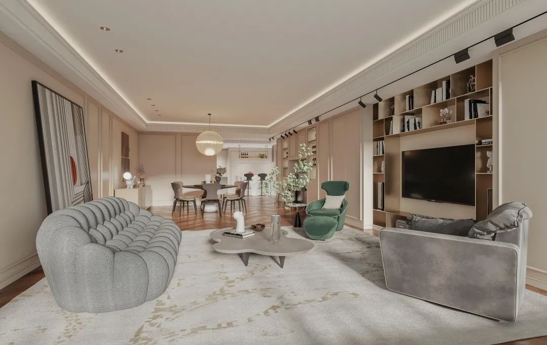 上海茂名公馆现代时尚与法式经典融合设计丨中国上海丨上海示觉室内设计事务所-6