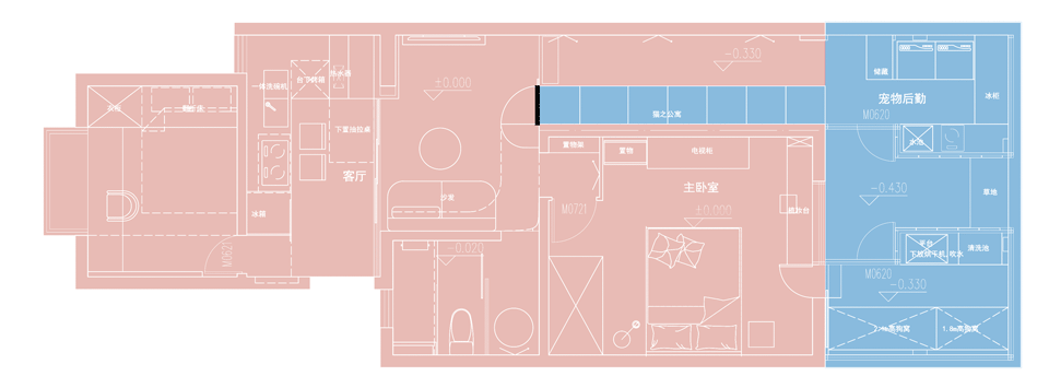 人宠雅居   48平方米高密度人宠的优雅混居-17