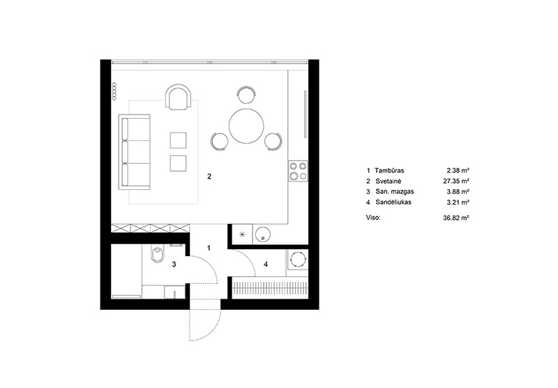 Vilnius 森林美景下的极简工业风小公寓-18