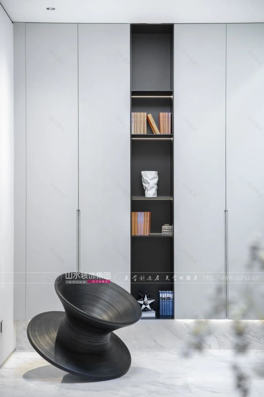 现代轻奢别墅设计丨山水装饰集团-36