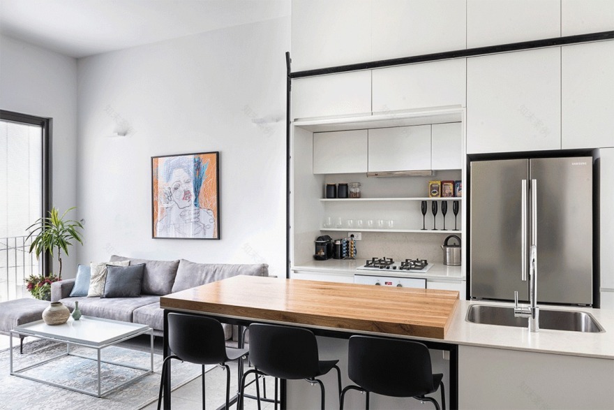 特拉维夫 44 平米公寓,深色设计诠释小空间魅力-84