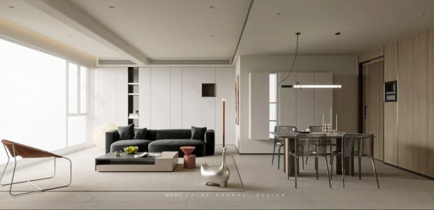 清夜无尘 月色如银 · 110㎡现代极简主义住宅丨中国宁波丨橙熹设计-37