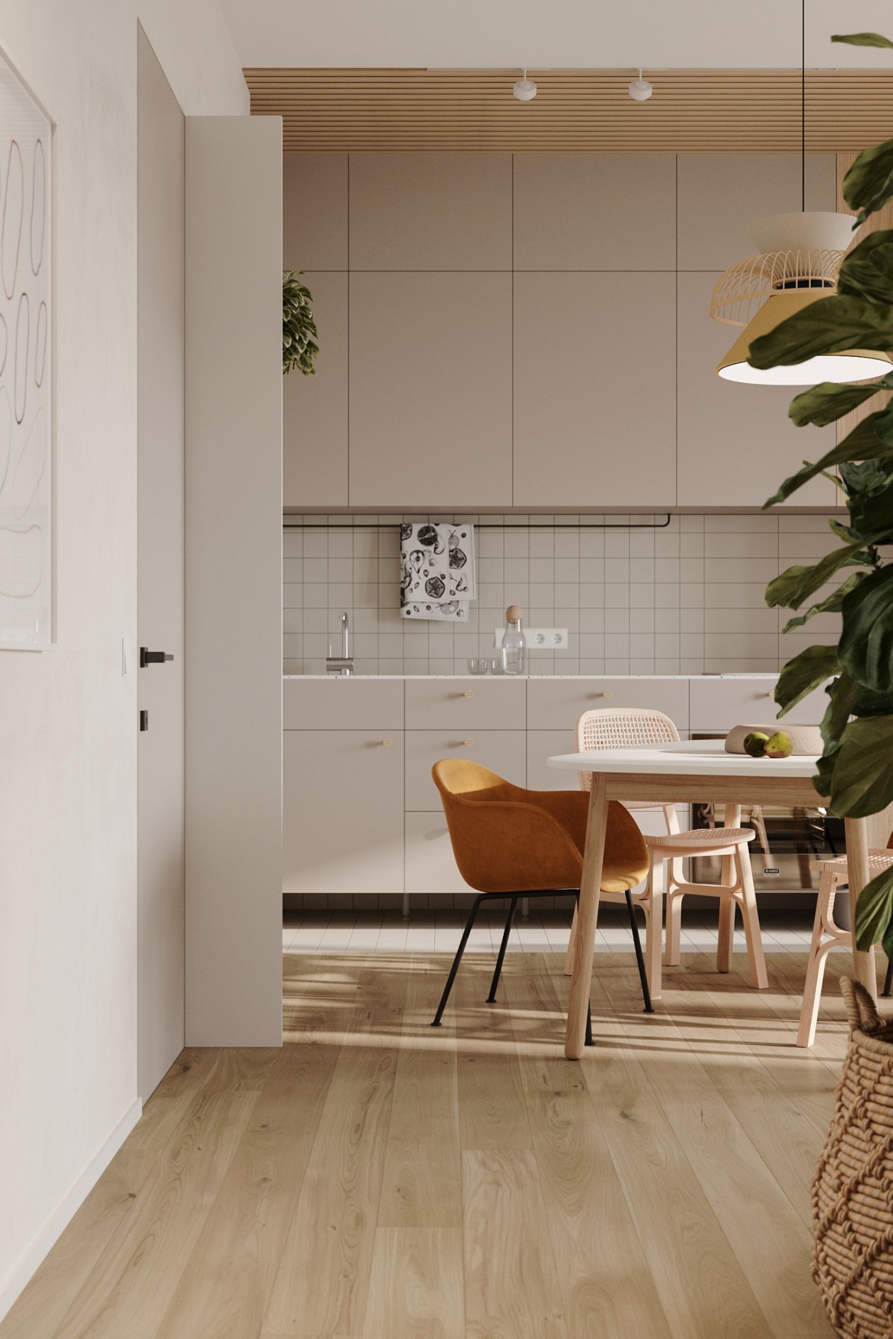 现代原木风平层设计-10