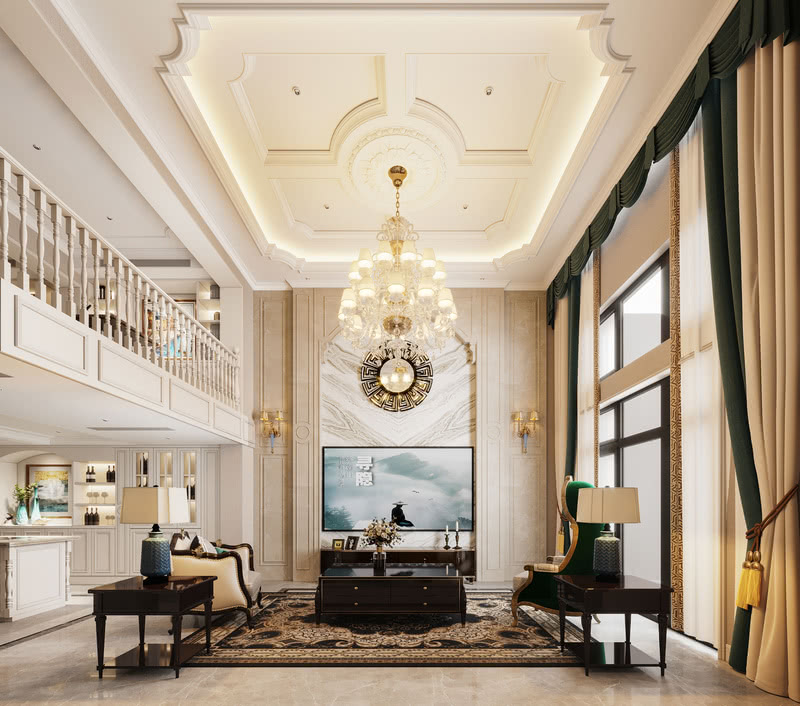 新田欧式别墅 | 洛可可风演绎时尚高雅空间-10