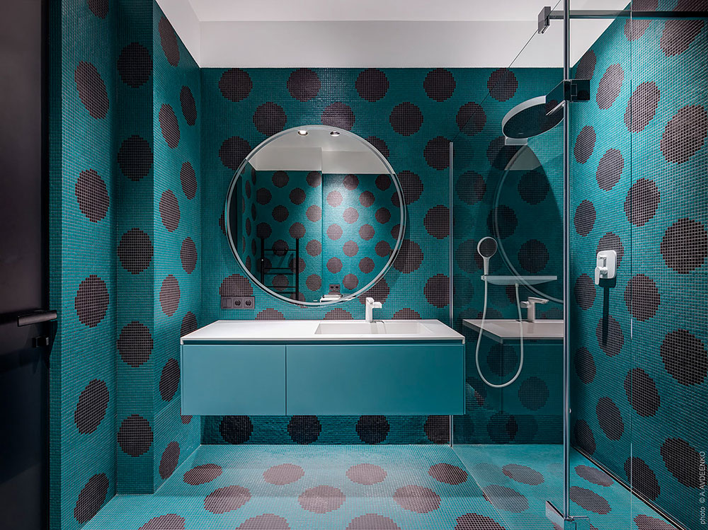 乌克兰 Dnipro 多彩波点公寓设计-13