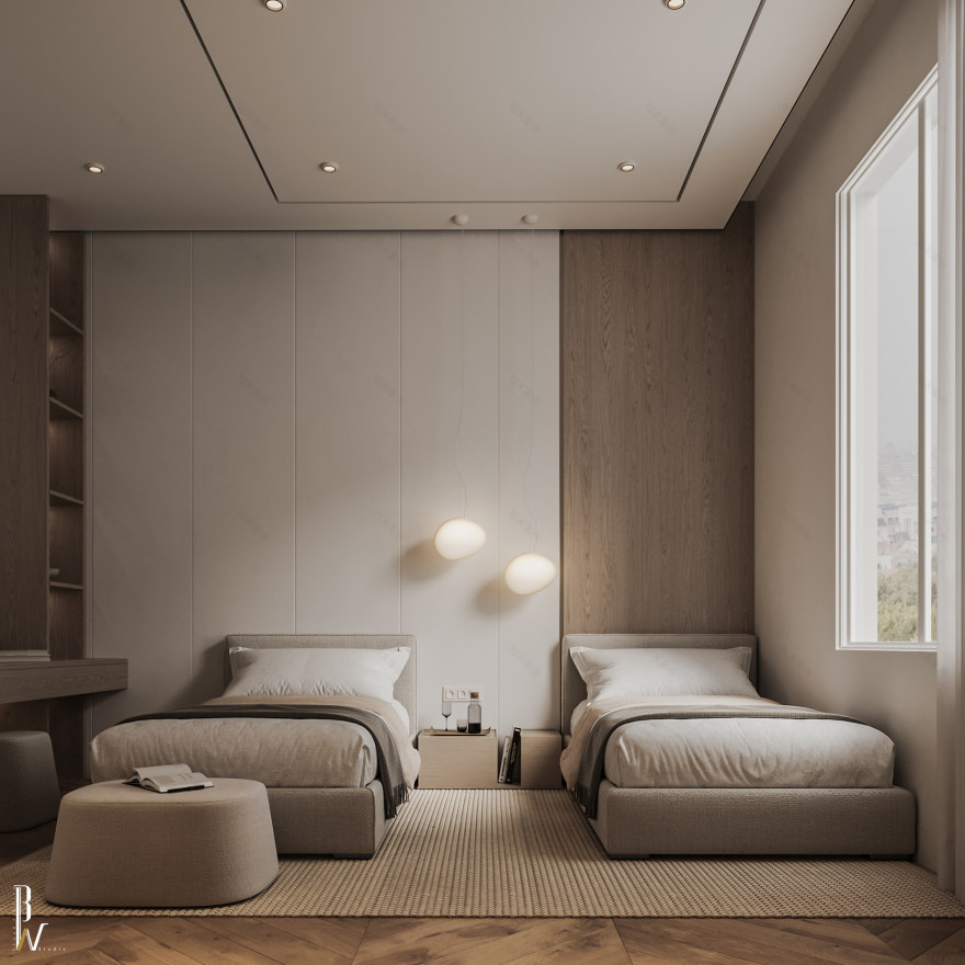 双人卧室丨Black N White-12