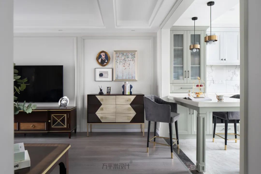 金福苑 82㎡美式混搭,复古与轻奢的完美融合-44