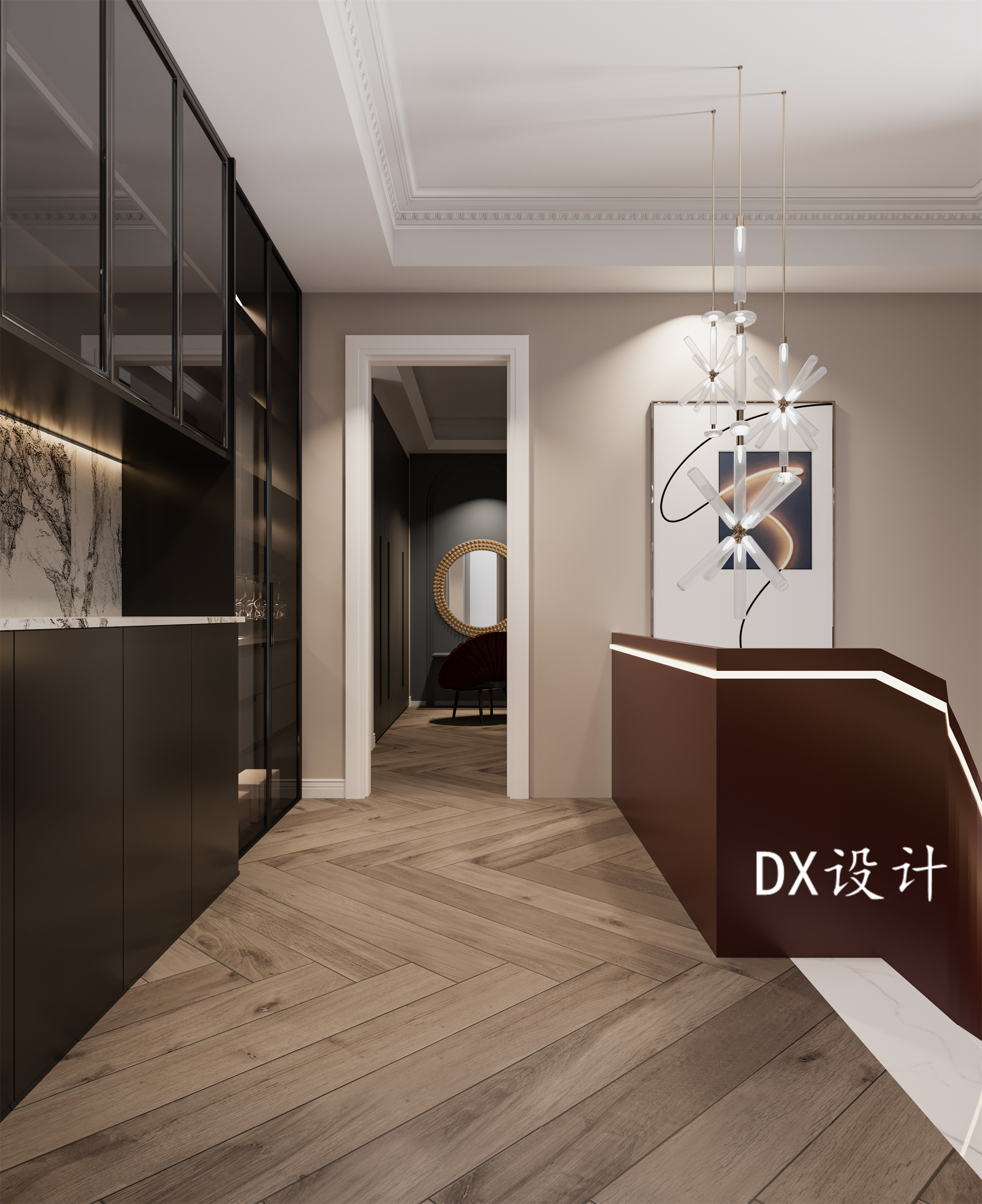 法式轻奢平层设计丨原创作品-13