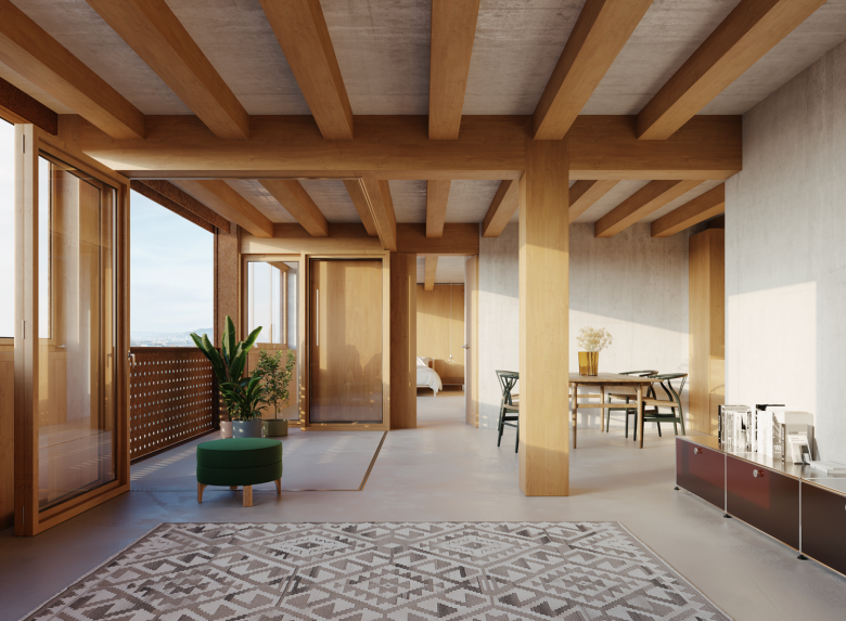 gus wüstemann architects AG丨2nd prize, Competition, New Housing Complex with Tower Affoltern丨瑞士-10