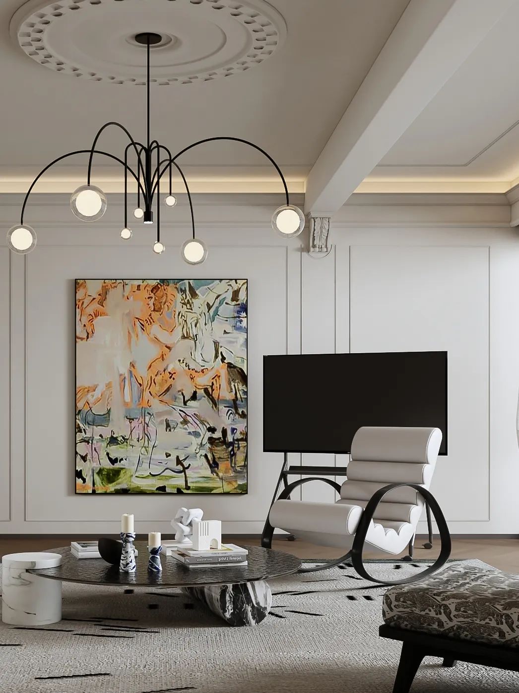 江山印 150㎡法式风住宅丨中国湖南丨纵向·空间设计-13