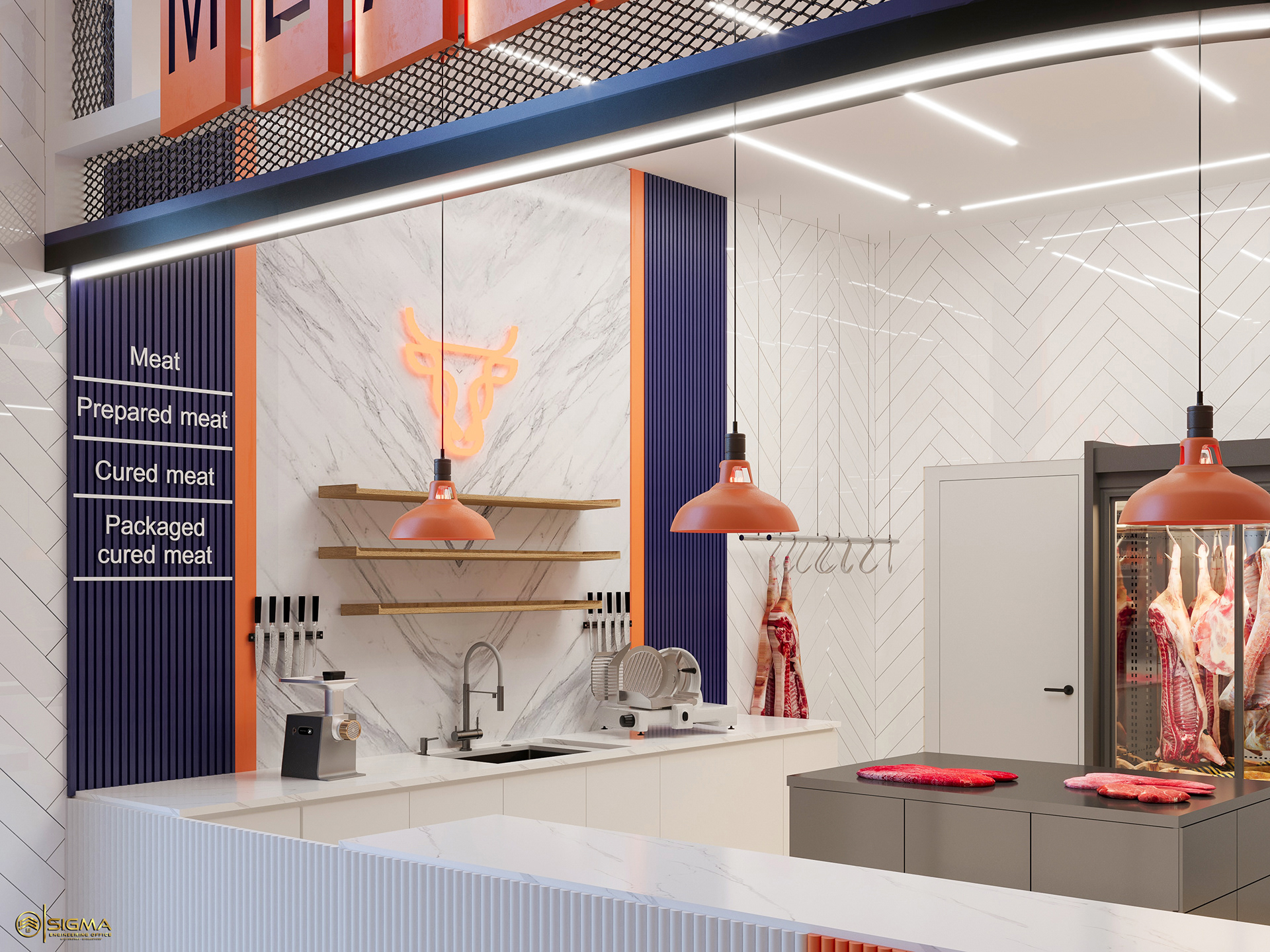 Butcher zone  Lera 市场室内设计丨沙特阿拉伯-7