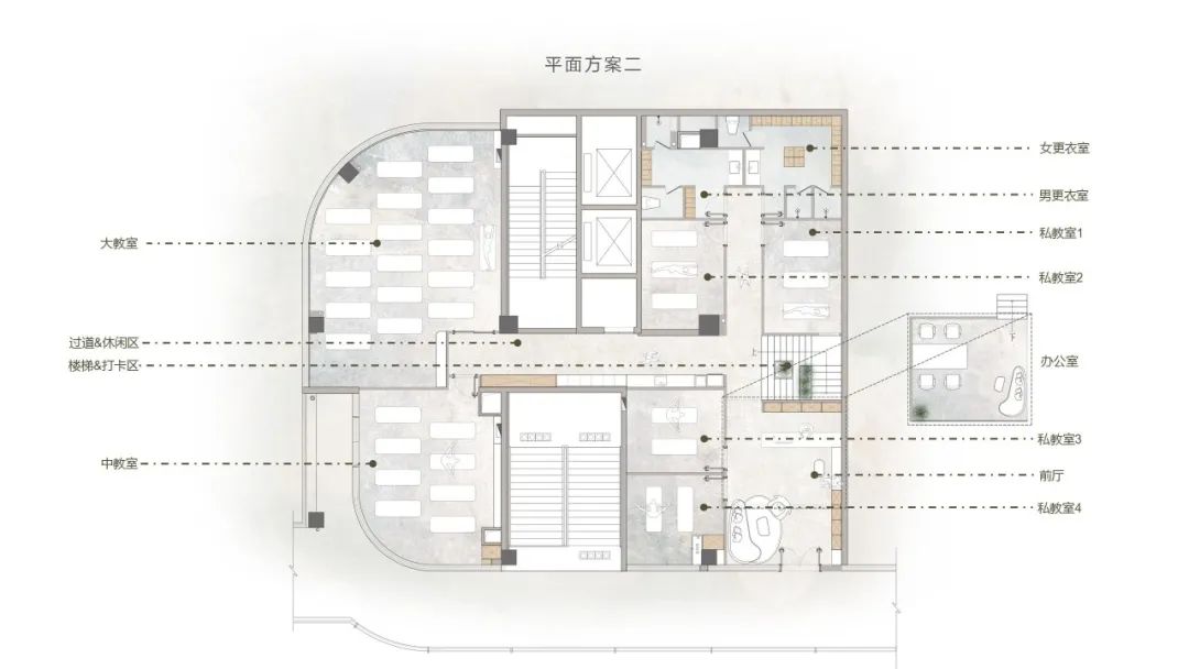 自在瑜伽空间设计丨中国苏州丨尤格空间设计事务所-35