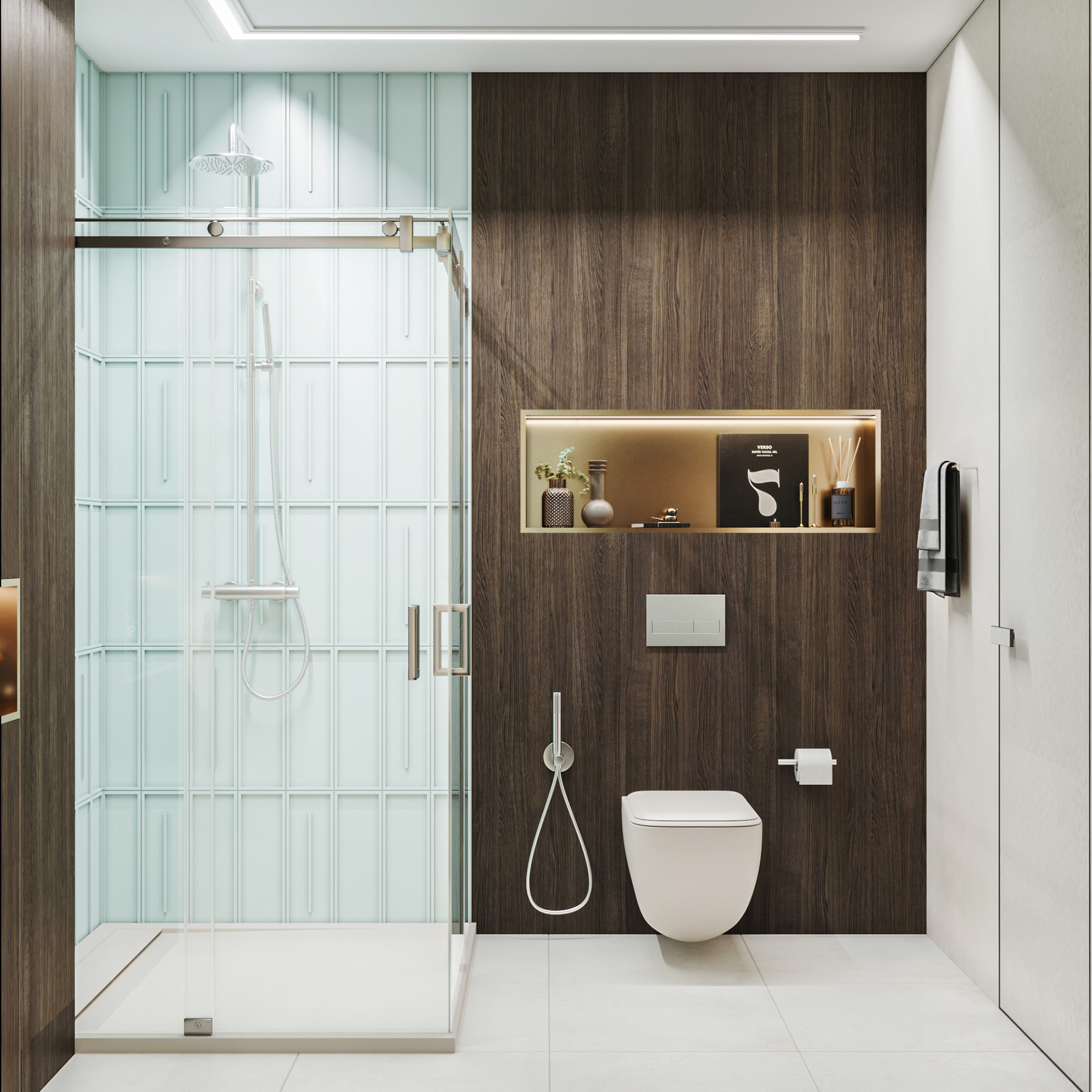 不同浴室的公寓设计-9