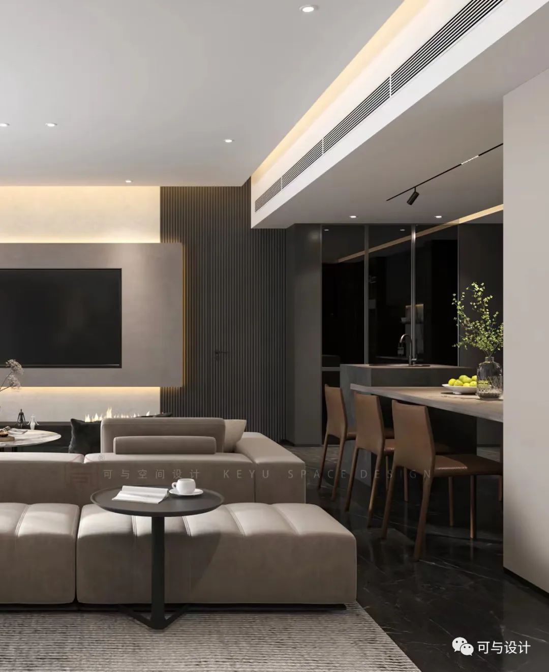 麓湖 200㎡精装房现代风改造丨中国成都丨可与设计-42