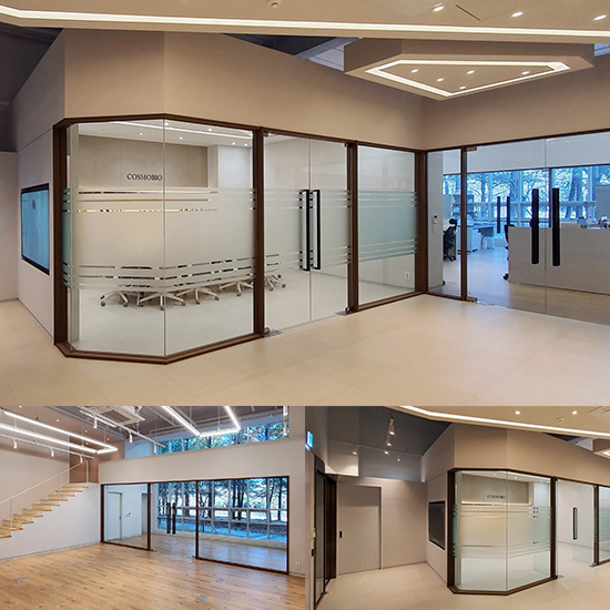 环保氛围的 90 平米化妆品原料公司办公室设计-1