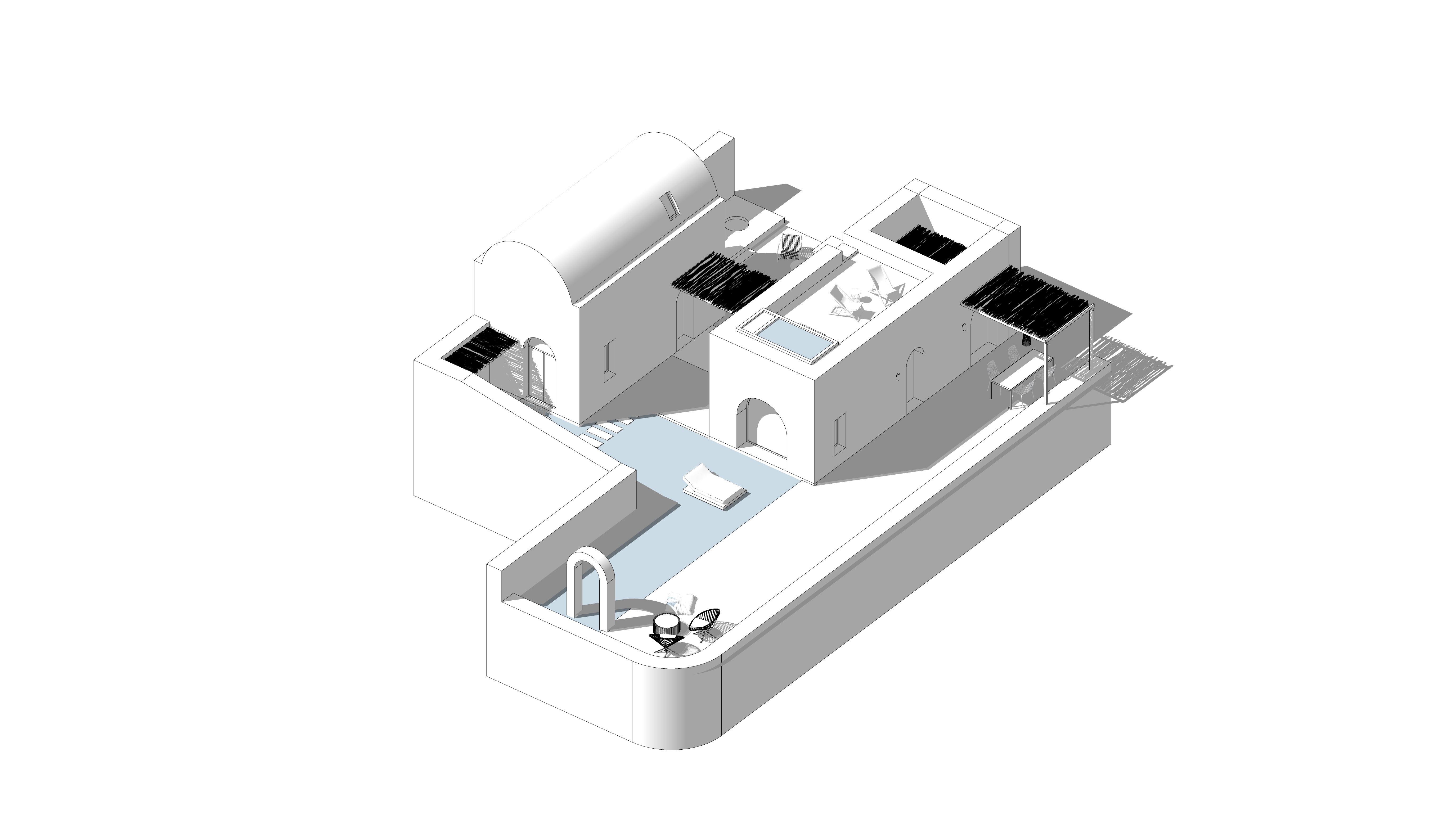 Arched residencies in Santorini island | iraisynn attinom-44
