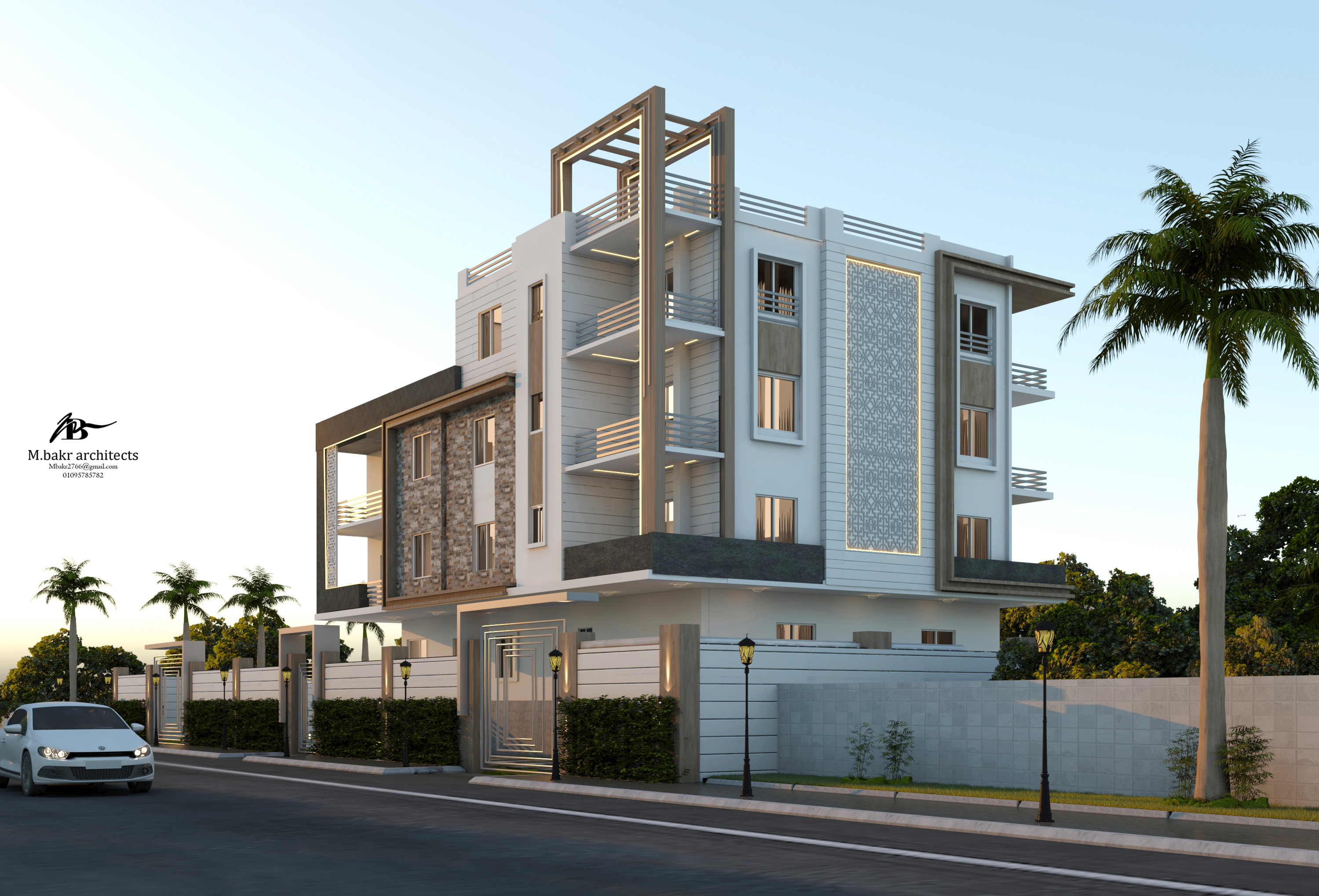 E·terior Design + Landscape 别墅设计丨EgyptCairo丨Mohamed bakr Architects-0