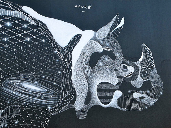 巴黎街头 Philippe Baudelocque 创意涂鸦 | 几何动物的奇幻世界-14