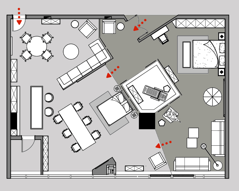 今色厚屋定制 | 红绿撞色打造惊艳空间-22