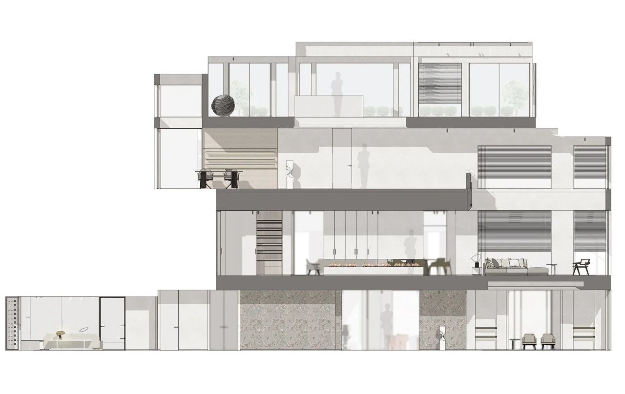 弧形楼梯与旋转楼梯的完美融合·简约别墅设计丨中国丨JSCC 极舍文化创意(上海)有限公司-50