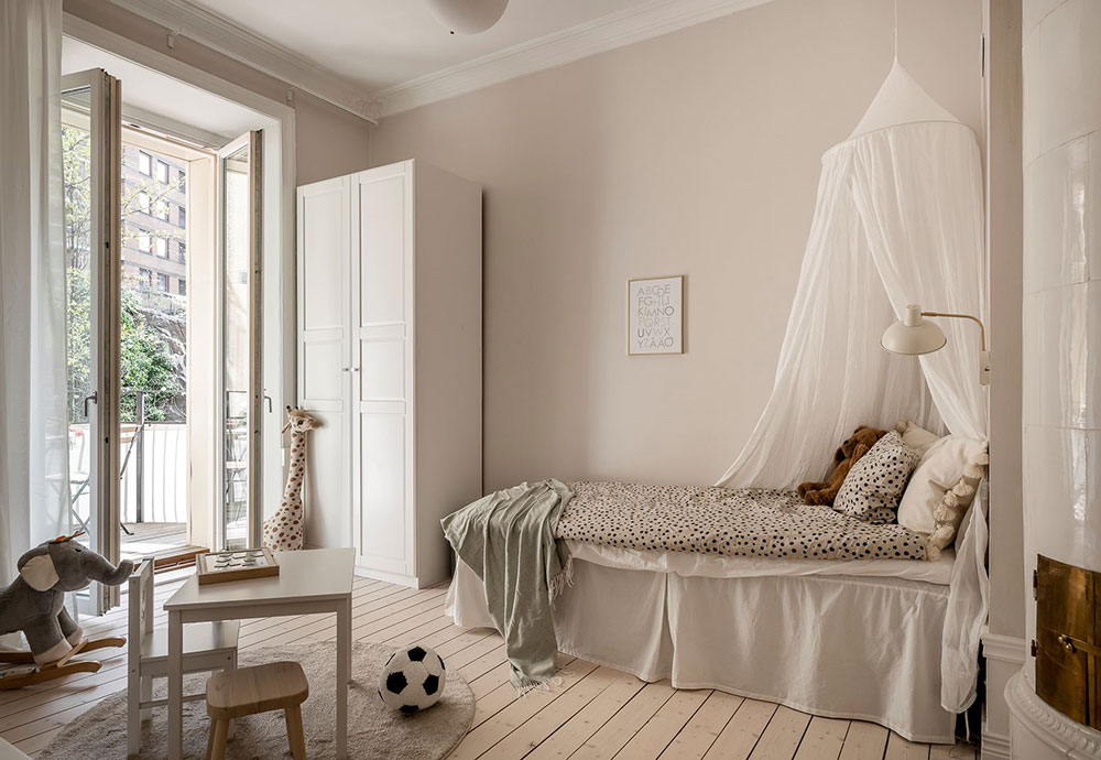 瑞典哥德堡优雅公寓 | 木质厨房与柔和色彩的完美结合-25