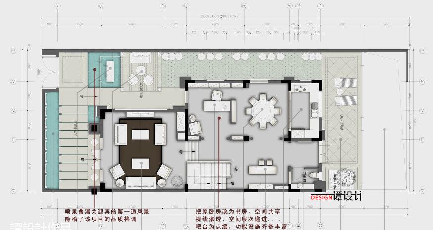 半山御景别墅 S16 美式客厅设计展示-5