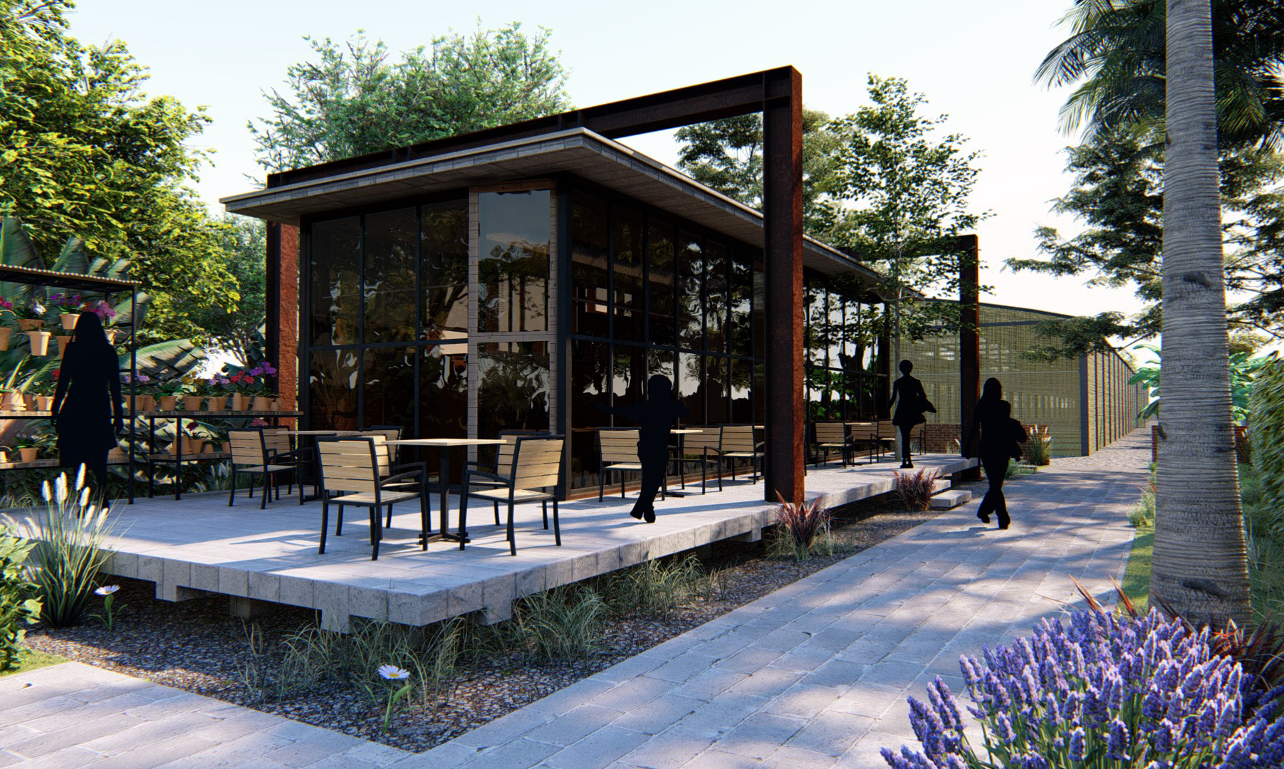 兰花咖啡馆和住宅丨越南丨Nanut Design-0